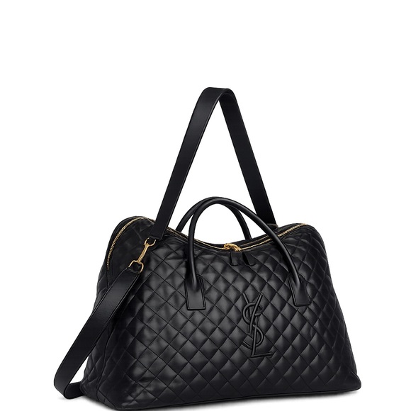 Yves Saint Laurent Black Quilted Travel Bag - Picture 4 of 5
